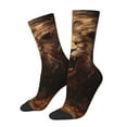 thumbnail image 1 of Cauagu Cool Fire Lion Print Crew Socks for Women and Men,Adult Athletic Running Socks 1-Pair Sports Socks Work Gear Socks with Moisture Wicking, 1 of 6