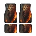 thumbnail image 1 of Cauagu Cool Flame Lion A Pattern Car Floor Mat Set of 4,Car Carpet Mats Car Mats with Anti-Slip Backing & Driver Heel Pad Universal Fit for Cars/Trucks/SUV/Vans, 1 of 6