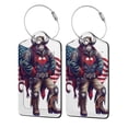 thumbnail image 1 of Cauagu Cool Patriotic Buffalo Cowboy Print Luggage Tags,Leather Luggage Tags for Suitcases Personalized Travel Tag Privacy Protection Bag Tags Travel Essentials-4 PCS, 1 of 5