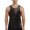 thumbnail image 1 of Cauagu Cool Skull Western Cowboy Print Men's Sleeveless Muscle Shirts,Tank Tops Quick Dry Workout Tank Top Gym Muscle Tee Fitness Bodybuilding T Shirt for Men-Small, 1 of 7