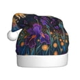 thumbnail image 1 of Cauagu Cosmic Irises At Twilight for Adult Christmas Hat,1-Pack Xmas Holiday Hat Santa Hat for Women & Men Festive Headwear Accessories Fit for Christmas/New Year/Party, 1 of 6