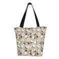Cauagu Cotton Tree Print Canvas Aesthetic Tote Bag for Women Beach Bag