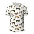 Cauagu Cow Print Men's Polo Shirts, ShortSleeve Polo Shirts for Men