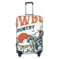 thumbnail image 1 of Cauagu Cowboy Rising Horse Print Travel Luggage Cover,Travel Dust-proof Suitcase Cover Softside Suitcase Protector for 18-32inch,Not Included Suitcase, 1 of 8