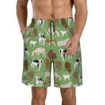 thumbnail image 1 of Cauagu Cows And Calves Print Men's Swim Trunks,Hawaiian Bathing Suit Swimsuits Beach Shorts with Pockets for Men Quick Dry Swimming Board Shorts-Small, 1 of 6