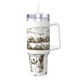thumbnail image 1 of Cauagu Cows Grazing On The Meadow 2 Print Stainless Steel Vacuum Insulated Tumbler,40oz Water Bottle with Handle & Flip Straw Reusable Travel Coffee Mug for Women & Men, 1 of 8
