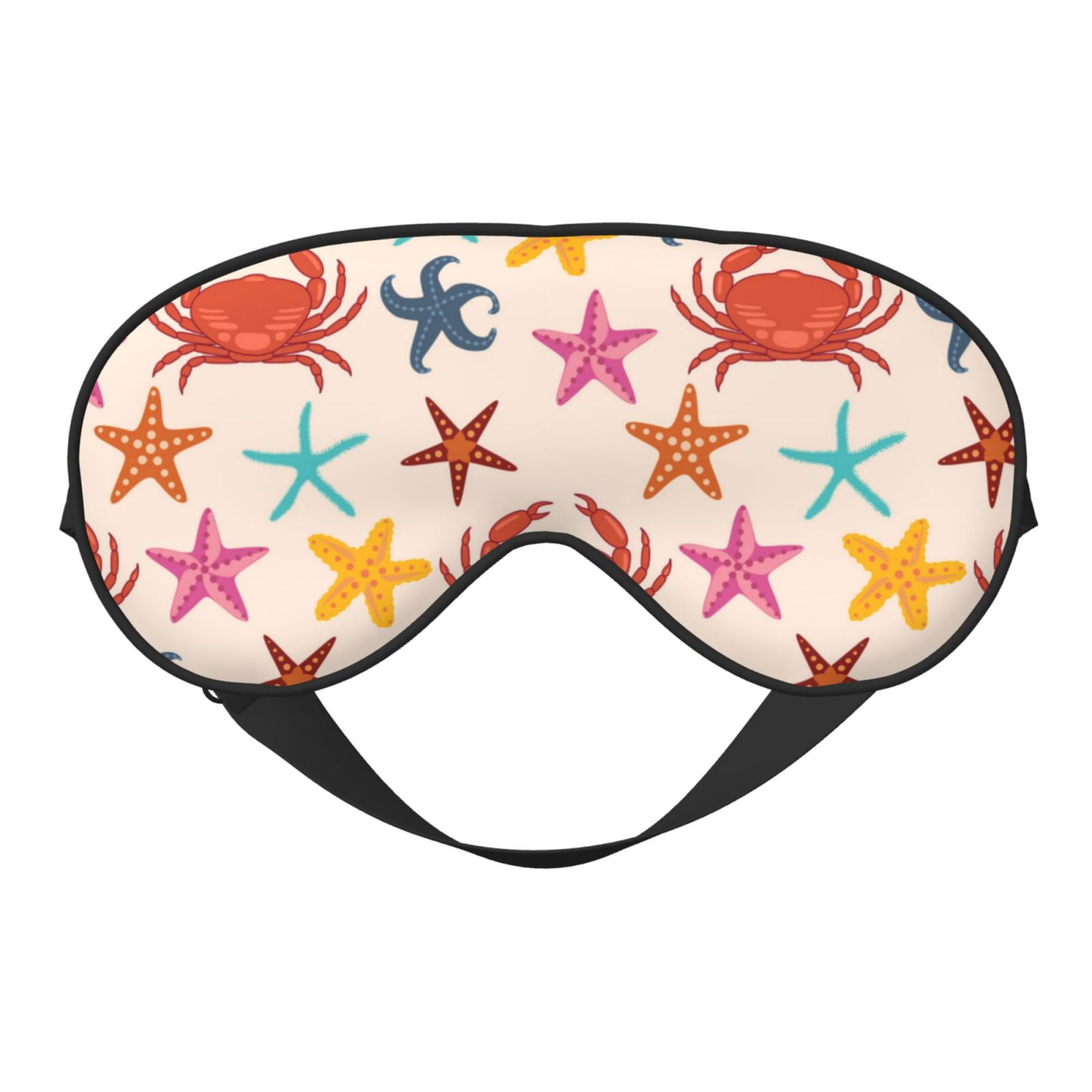 Cauagu Crabs And Seastars Print Sleep Eye Mask, Blindfold Eye Sleep