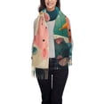 thumbnail image 1 of Cauagu Cute Animal Party Print Women Wrap Shawl tassels Scarves Retro Scarf 77.6"X28.3", 1 of 8