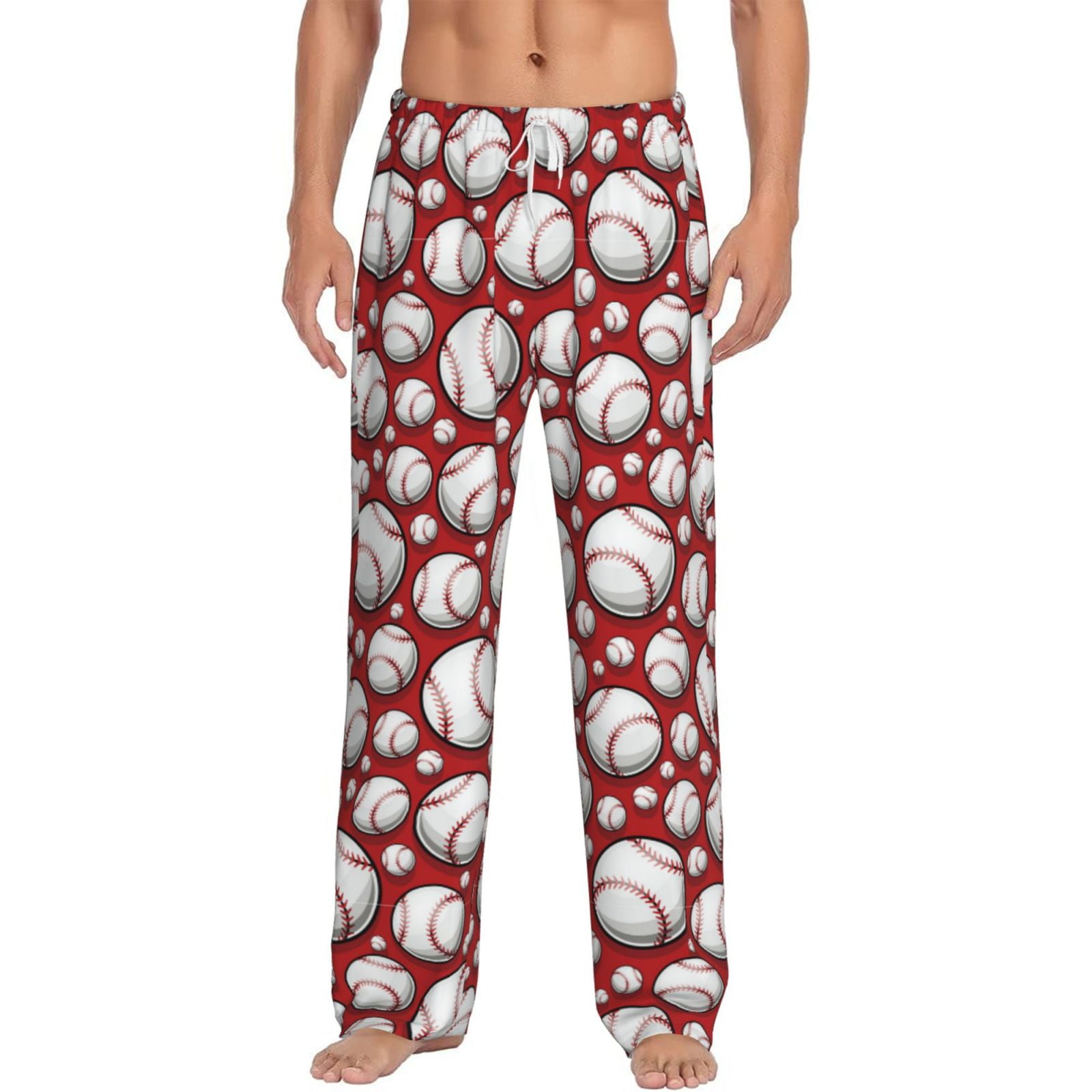 Cauagu Cute Baseball Mens Pajama Pants Sleep & Lounge Pants,PJ Bottoms