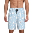 thumbnail image 1 of Cauagu Cute Bunny Print Pajama Bottoms for Men Sleep Pajama Shorts Elastic Waistband Sleep Pajama Short Men's PJ Shorts -X-Large, 1 of 6