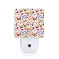 Cauagu Cute Butterfly Flowers Print LED Nightlight,0.5W Night Lights