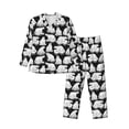 thumbnail image 1 of Cauagu Cute Cartoon Polar Bear Print Men's Long-Sleeve Pajama Set,Soft Button-Front 2Pjs for Men Long Sleeve Men’s Sleepwear-Large, 1 of 7