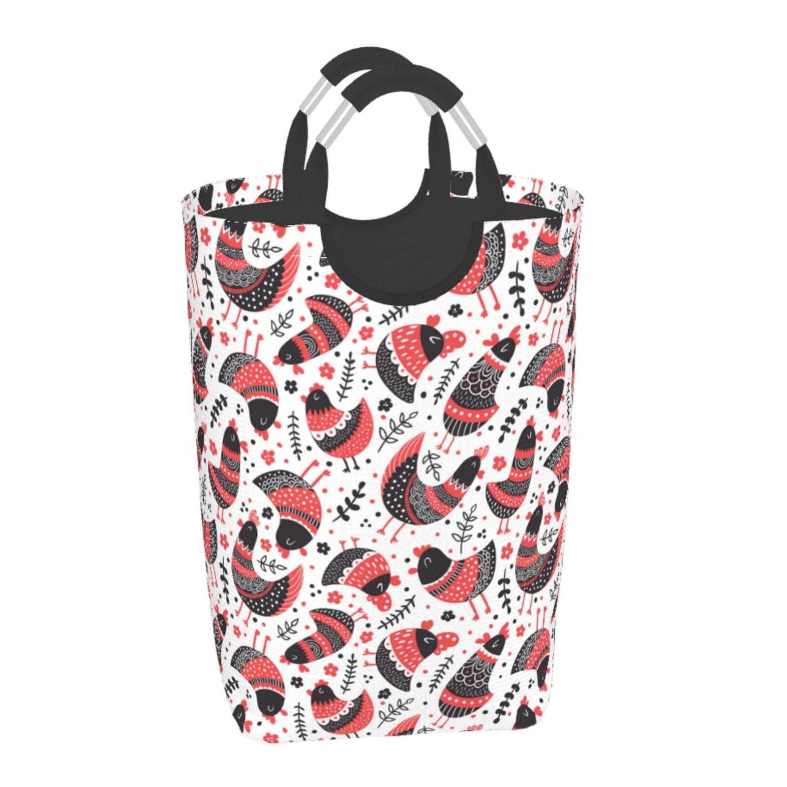 Cauagu Cute Chickens Print Hamper Basket Bin,Extra Large Dirty Clothes