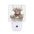thumbnail image 1 of Cauagu Cute Cow Bath Print LED Nightlight,0.5W Night Lights Plug into Wall 1 Pack with Dusk-to-Dawn Light Sensor Soft Glow Lamp for Bathroom Adult Hallway-US, 1 of 7