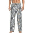 Cauagu Cute Dog And Flowers Mens Pajama Pants Sleep & Lounge Pants,PJ