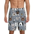 thumbnail image 1 of Cauagu Cute Dog Faces Print Pajama Bottoms for Men Sleep Pajama Shorts Elastic Waistband Sleep Pajama Short Men's PJ Shorts -4X-Large, 1 of 6