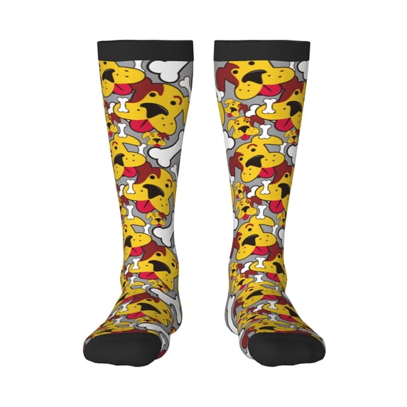 Cauagu Cute Dog Print Women's Men's Ankle Socks 1-pack Casual Athletic Socks for Unisex Adult Moisture-Wicking Socks for Daily Wear/Running/Sport