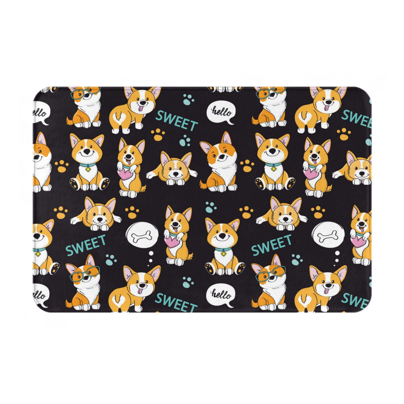 Cauagu Cute Dogs Print Front Door Mat for Indoor Entrance 16x24