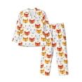 thumbnail image 1 of Cauagu Cute Fox with Heart Print Men's Long-Sleeve Pajama Set,Soft Button-Front 2Pjs for Men Long Sleeve Men’s Sleepwear-Medium, 1 of 7