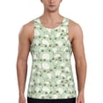 Cauagu Cute Frog Print Men's Sleeveless Muscle Shirts,Tank Tops Quick