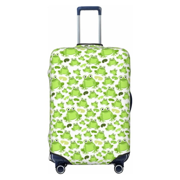 Cauagu Cute Frogs Print Travel Luggage Cover,Travel Dust-proof Suitcase Cover Softside Suitcase Protector for 18-32inch,Not Included Suitcase