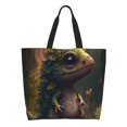 Cauagu Cute Leaf Animal Print Women Large Capacity Tote Bag Casual