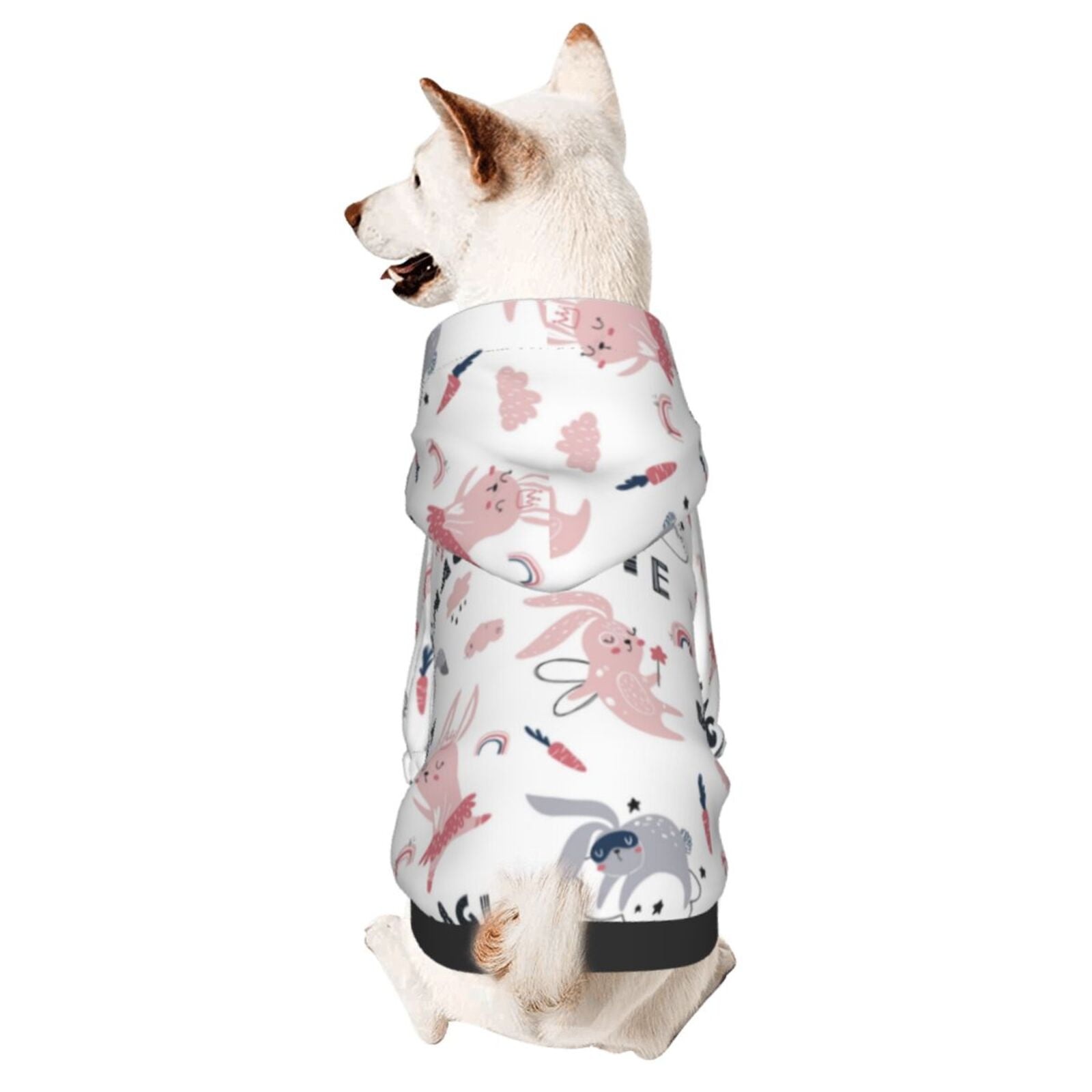 SMALL DOG - Bunny Hood Doggy Sweatshirt Red main image 0