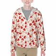 Cauagu Cute Mushroom Print Sun Protection Jacket for Teen,FullZipper
