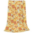 Cauagu Cute Pizza In Various Pattern Flannel Bed Blankets,Fleece