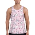 thumbnail image 1 of Cauagu Cute Rabbit Flower Print Men's Sleeveless Muscle Shirts,Tank Tops Quick Dry Workout Tank Top Gym Muscle Tee Fitness Bodybuilding T Shirt for Men-X-Large, 1 of 7