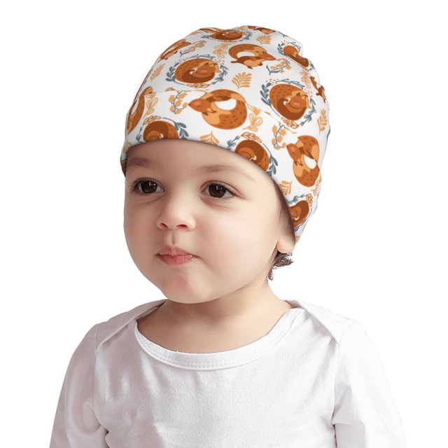 Cauagu Cute Squirrel Print Beanie Hats for Baby UnisexBaby, Toddler