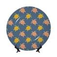 thumbnail image 1 of Cauagu Cute Turtle Print Bone China Decorative Plate, Wall Mount Plate Holiday Decor Decorative Ceramic Plates with Stand Elegant Household Plates Decorative-8in, 1 of 6