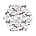 Cauagu Dachshund Dog Puppy for Round Coaster,Drink Coasters Set of 4