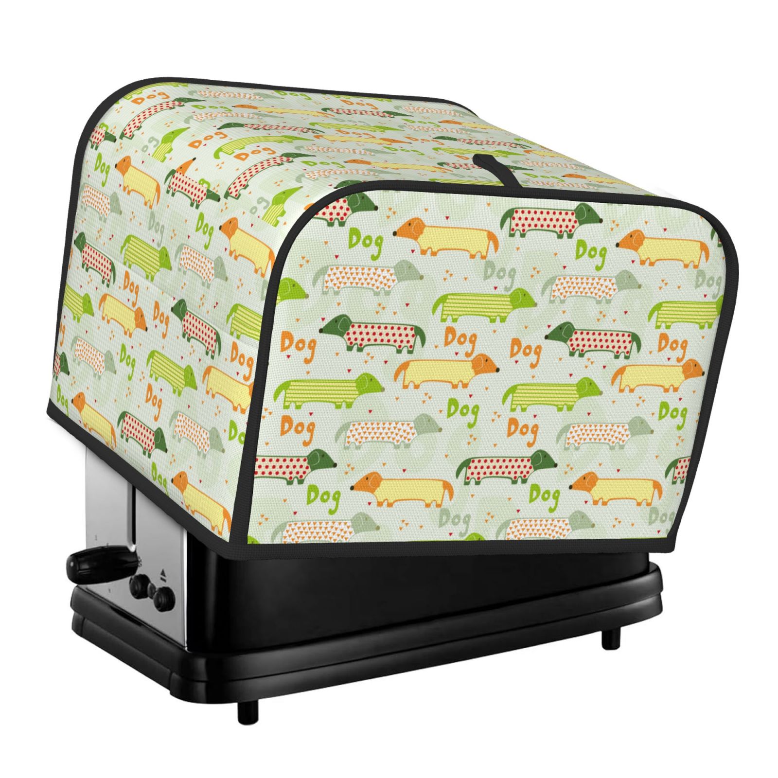 Cauagu Dachshund Dog Puppy for 4 Slice Toaster Cover (11.4''×7.9''×7.5