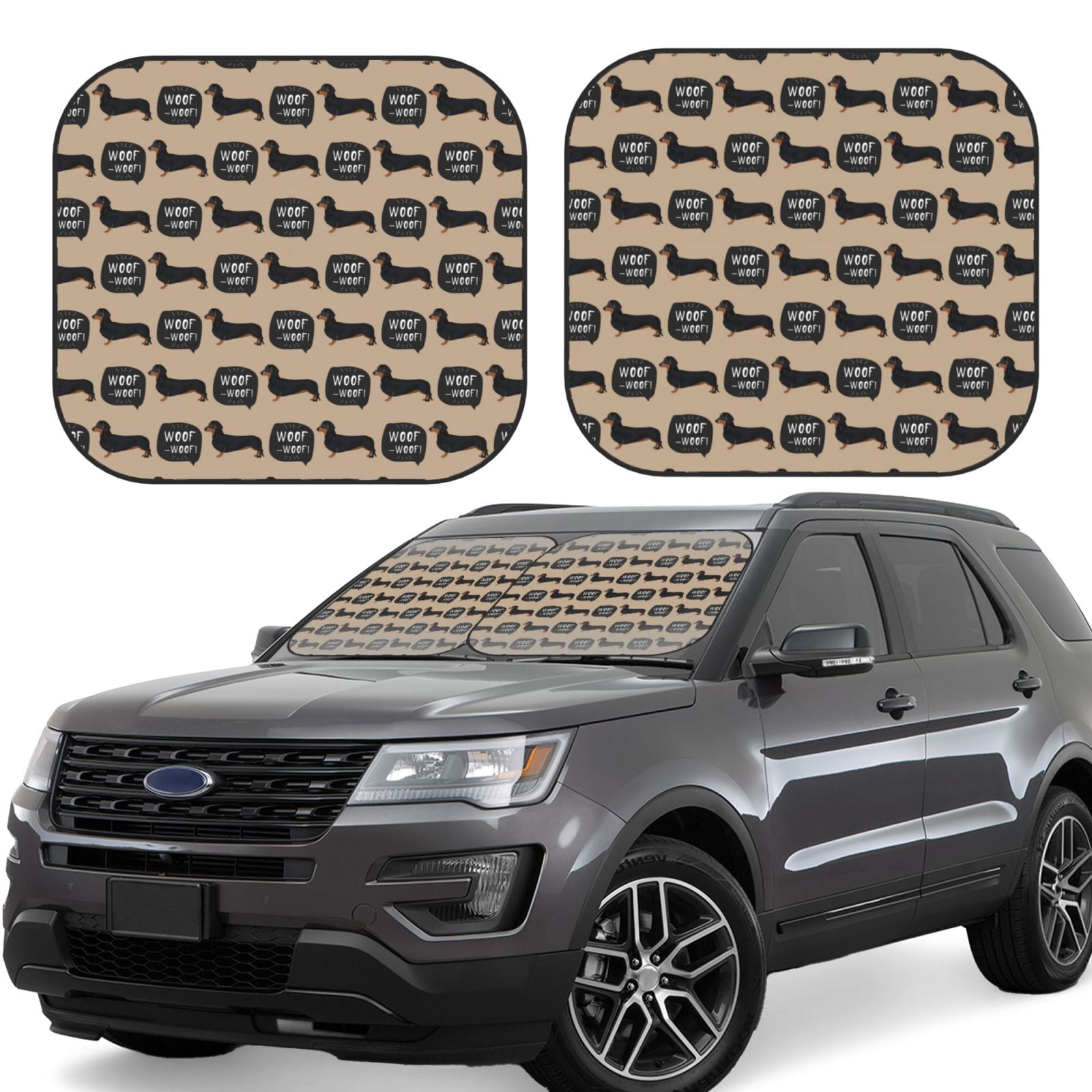 Doberman Dog Pattern Print Car Sun Shade
