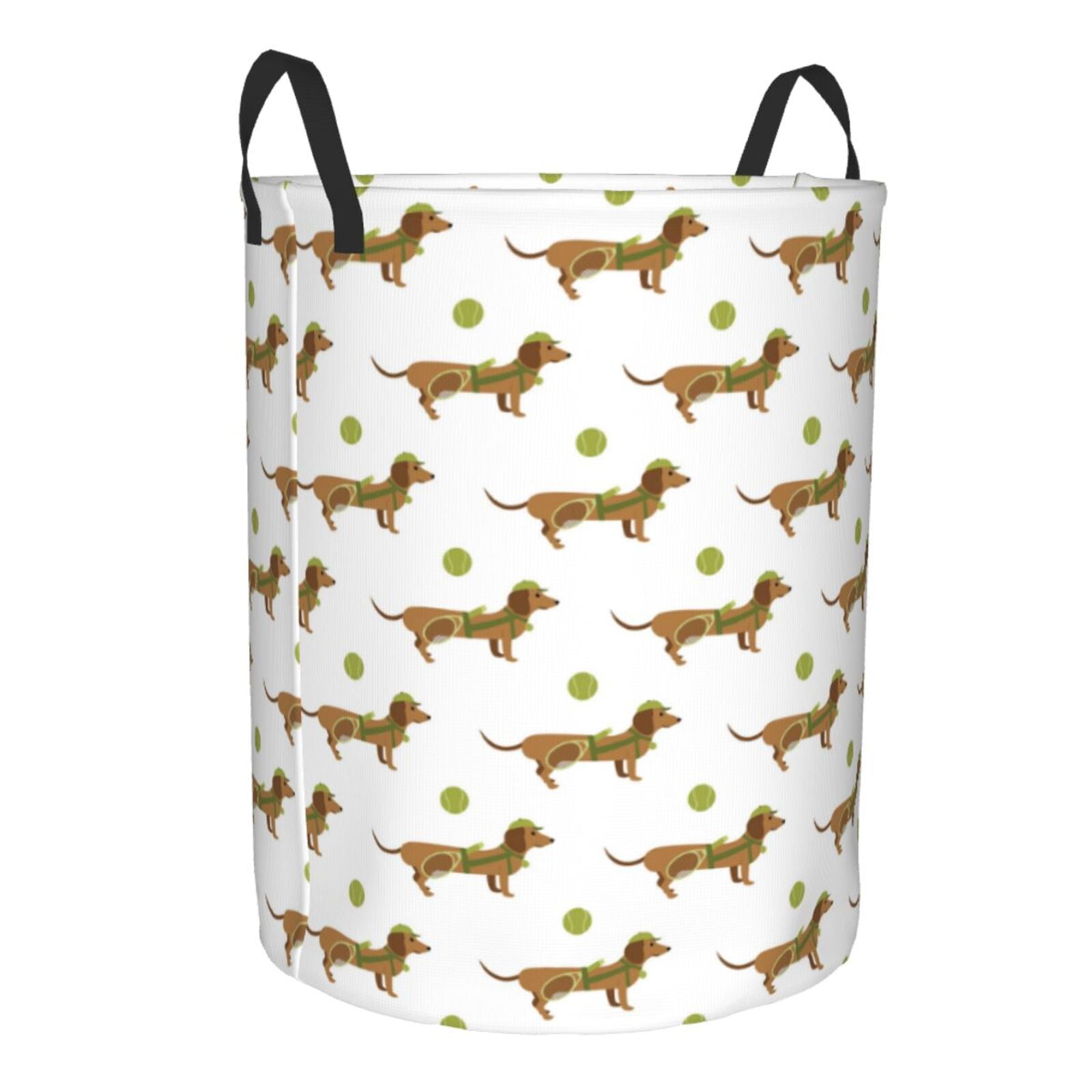 Cauagu Dachshund Going To Play Tennis for Laundry Basket,Collapsible