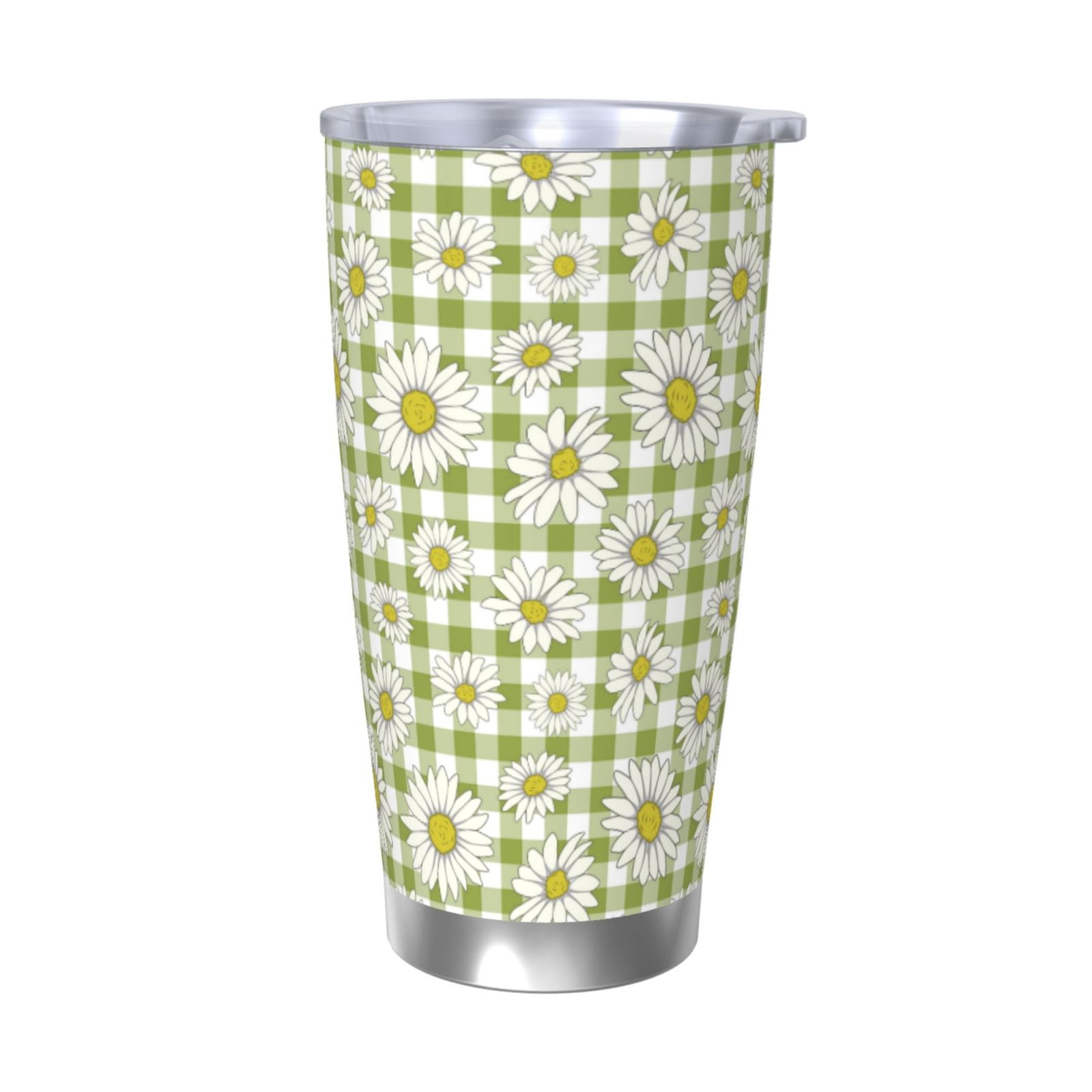 Cauagu Daisies Flowers Pattern 20oz Tumbler,Stainless Steel Vacuum