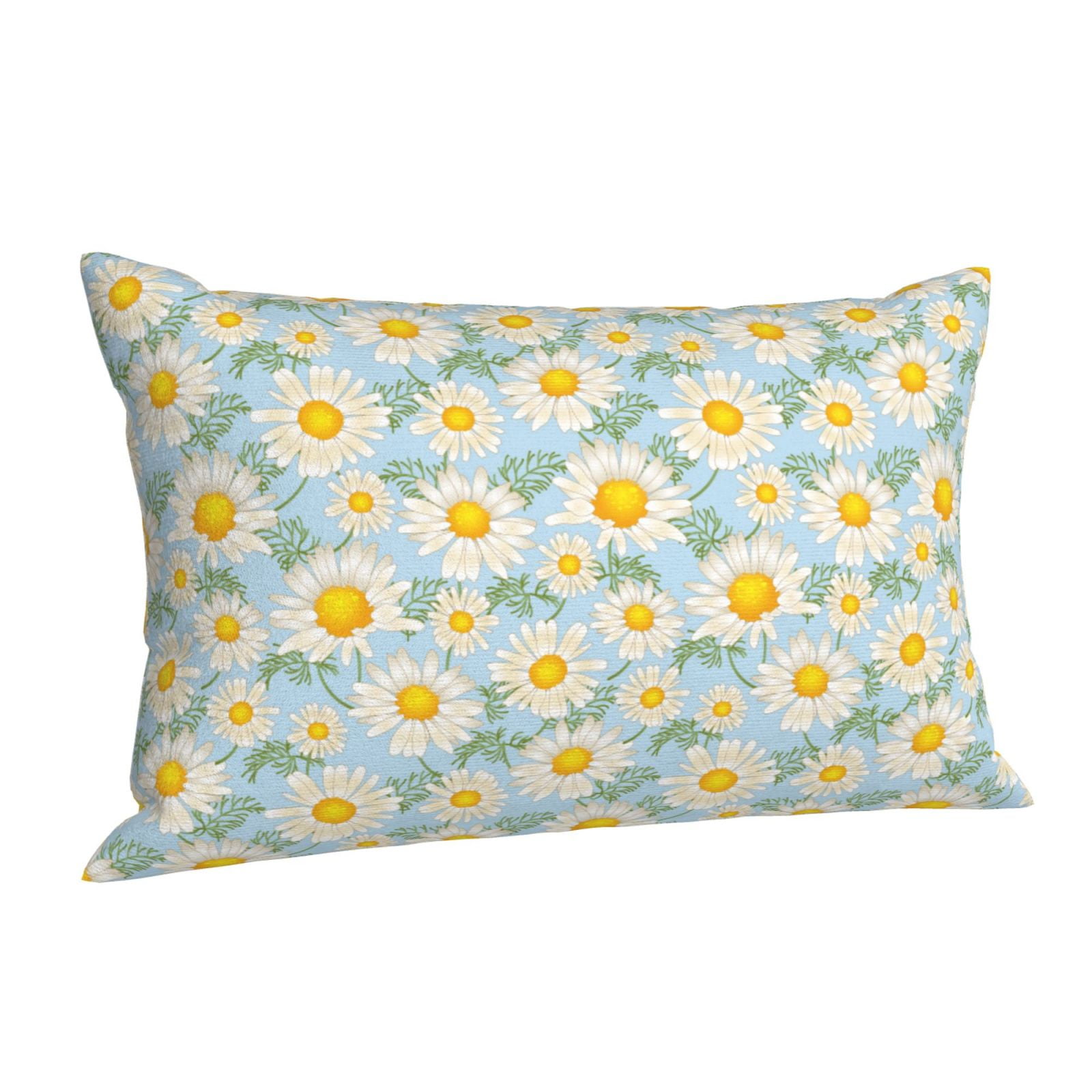Cauagu Daisies Flowers Print Pillow Covers with Envelope Closure,1PC