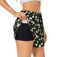 thumbnail image 1 of Cauagu Daisy Print Women's 2 in 1 Running Shorts Athletic Workout Gym Yoga Shorts Running Shorts for Women-Small, 1 of 7