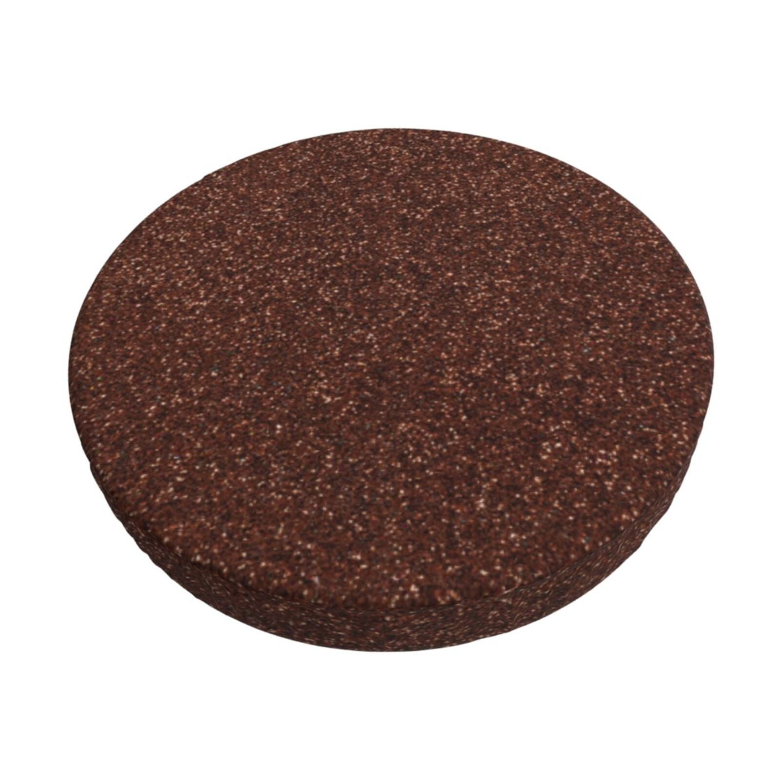 Cauagu Dark Brown Glitter Print Round Stool Covers,Seat Cushion for