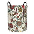 Cauagu Dark Enchanted Flowers And Birds for Laundry Basket,Collapsible
