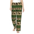 thumbnail image 1 of Cauagu Dark Green Vintage Corn Pattern Pajama Pants for Women Loose Fit Wide Leg Trouser Pants Casual Elastic Waist Drawstring Lounge Pants, 1 of 6