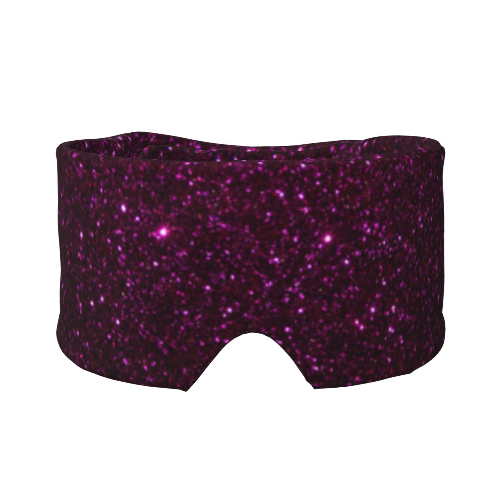 Cauagu Dark Purple Glitter Print Blocking Sleep Eye Masks Blackout