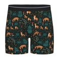 thumbnail image 1 of Cauagu Deers In The Forest Print Men's Boxer Briefs, Funny & Cute Underwear Elastic Waistband Briefs Ideal Gift for Men,1-Pack, 1 of 7