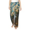 thumbnail image 1 of Cauagu Delicate White Daisy Jars Pajama Pants for Women Loose Fit Wide Leg Trouser Pants Casual Elastic Waist Drawstring Lounge Pants, 1 of 6