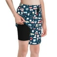 thumbnail image 1 of Cauagu Dental Seamless Print Swim Trunks for Men,Youth Boys Swim Shorts Compression Liner Beach Shorts Boys' Swimming Shorts 7-20 Years Bathing Suit-X-Large, 1 of 7