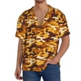 thumbnail image 1 of Cauagu Desert Camouflage Men's Short Sleeve Button Down Hawaiian Shirt for Men Bowling Shirts Casual Summer Beach Shirt,Large, 1 of 1