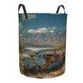 Cauagu Deserted Classic Car Landscape for Laundry Basket,Collapsible
