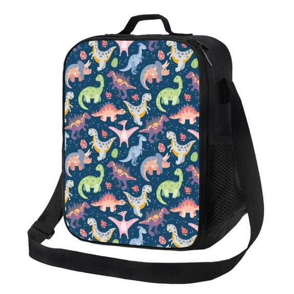 Cauagu Dinosaur Insulated Lunch Bag - Reusable Lunch Box Thickened Thermal Leakproof Lunch Tote Bag for Adult Office/Travel Picnic