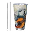 thumbnail image 1 of Cauagu Dog Guitar Starry Night Pattern 20oz Tumbler,Stainless Steel Vacuum Insulated Tumbler with Lid Insulated Coffee Mug Thermal Cup with Splash Proof Sliding Lid-Straw Two-piece Set, 1 of 8